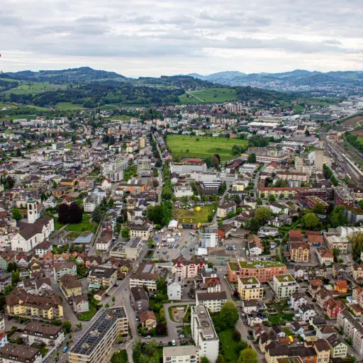 Gossau SG aus dem Ballon (Team Zeberli)