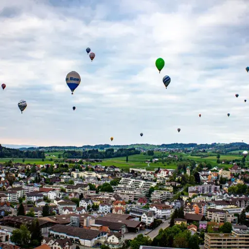 Gossau SG aus dem Ballon (Team Zeberli)